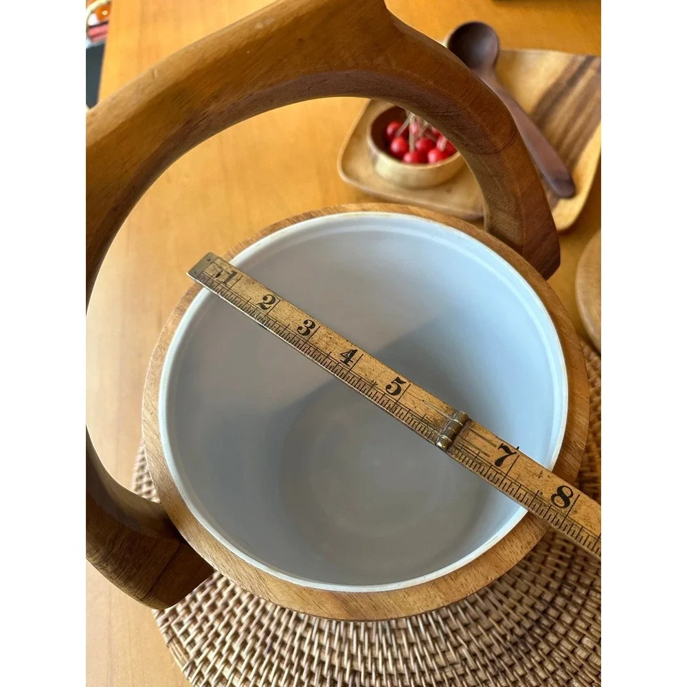 MCM Dansk Wooden Ice Bucket